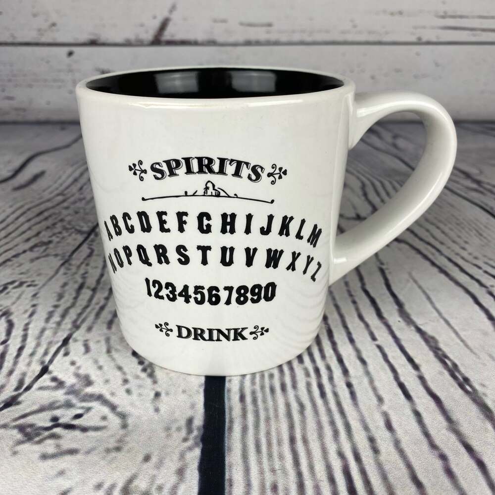 Magenta Spirits Ouija Board Ceramic Halloween Mug